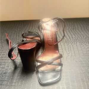 Charles David Elegant Black Strappy Heels